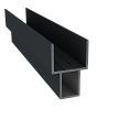 Aluminium U-Profil für Aluminiumpfosten für Betongrundplatte