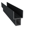 Aluminium U-profile for aluminium post & board